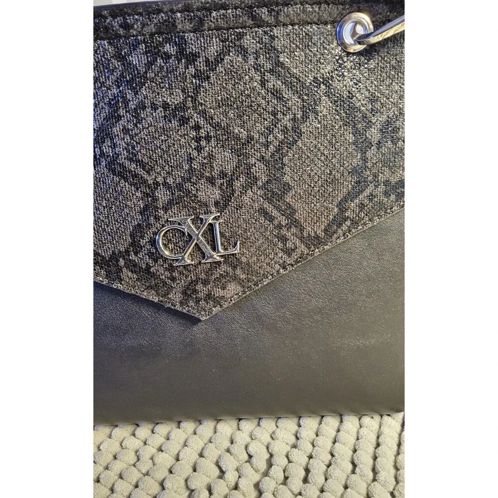 New Christian Lacroix Black Crossbody Sable Prism Python Satchel MSRP $98